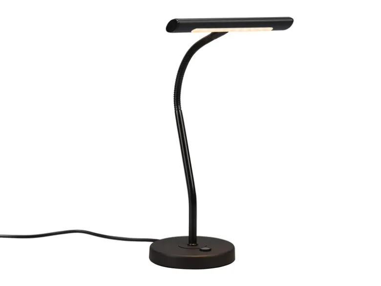 Flexible LED Schreibtischleuchte CURTIS Schwarz matt, 4-Stufen Dimmer