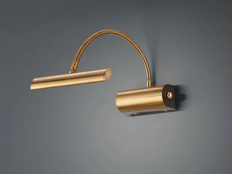 Flexible LED Wandleuchte / Bilderleuchte CURTIS Altmessing, Drehdimmer
