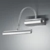 Flexible LED Wandleuchte / Bilderleuchte CURTIS Silber matt, Drehdimmer