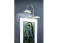 Flexible LED Wandleuchte / Bilderleuchte CURTIS Silber matt, Drehdimmer