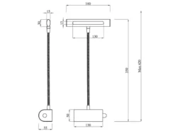 Flexible LED Wandleuchte / Bilderleuchte CURTIS Silber matt, Drehdimmer