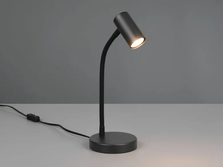 Flexible Schreibtischlampe TARYN Schwarz, Höhe 28cm