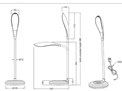 Flexible Schreibtischleuchte KRAIT dimmbar USB Anschluß + RGB Farbwechsler