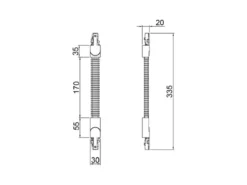 Flex-Verbinder Schwarz für 2-Phasen Schienensystem DUOline