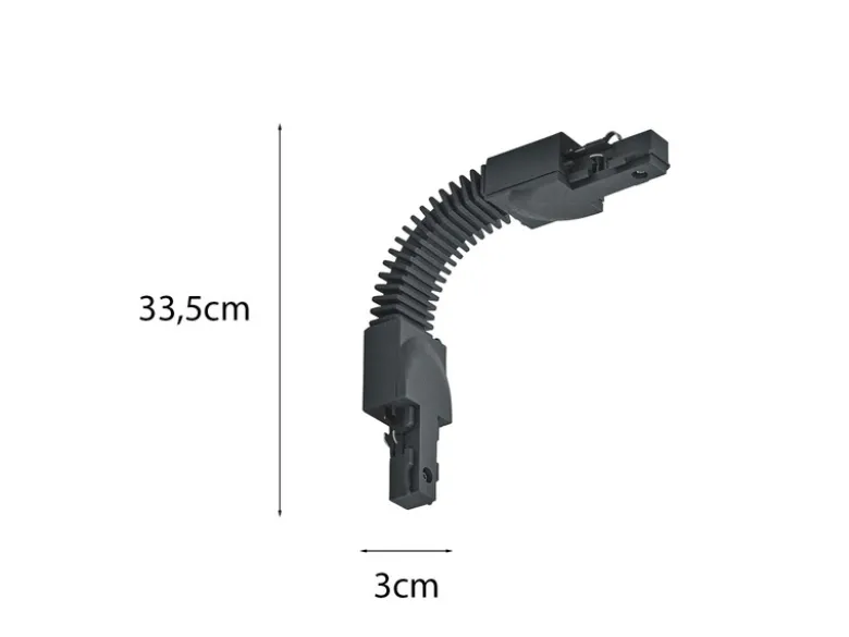 Flex-Verbinder Schwarz für 2-Phasen Schienensystem DUOline