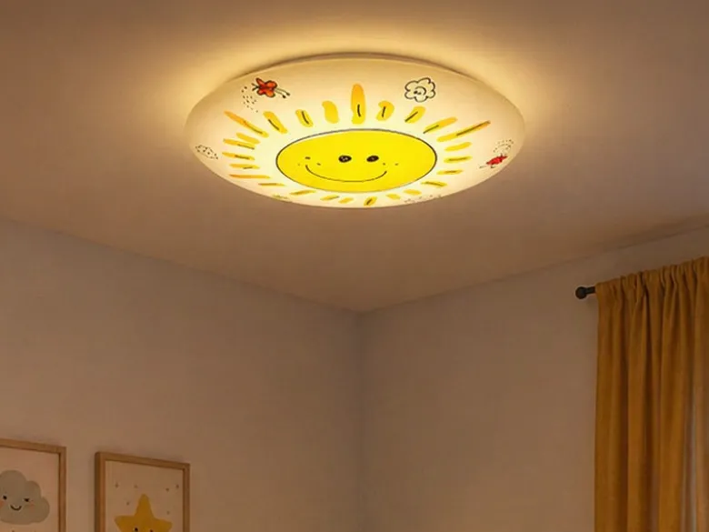 Fröhliche LED Deckenschale SUNNY Deckenleuchte (Ø 35cm) mit bruchsicherem Schirm