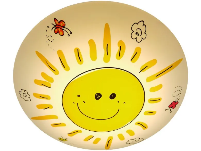 Fröhliche LED Deckenschale SUNNY Deckenleuchte (Ø 35cm) mit bruchsicherem Schirm