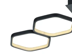 Futuristische Ring LED Deckenleuchte VIGO Anthrazit dimmbar, Länge 90cm