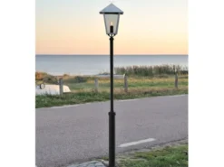 Gartenlaterne / Standleuchte BENU, E27, galvanisierter Stahl, Höhe 254 cm