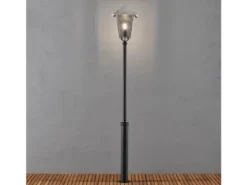 Gartenlaterne / Standleuchte BENU, E27, galvanisierter Stahl, Höhe 254 cm