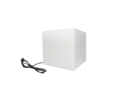 Gartenleuchte Würfel mit Erdspieß & 3m Kabel, IP65 - 30x30cm