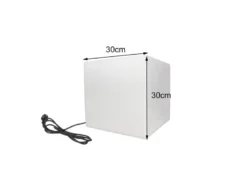 Gartenleuchte Würfel mit Erdspieß & 3m Kabel, IP65 - 30x30cm
