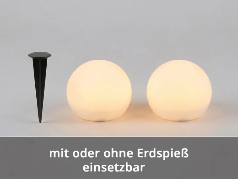 Garten Solarkugel MELO mit Fernbedienung dimmbar & Farbwechsel Ø 20cm