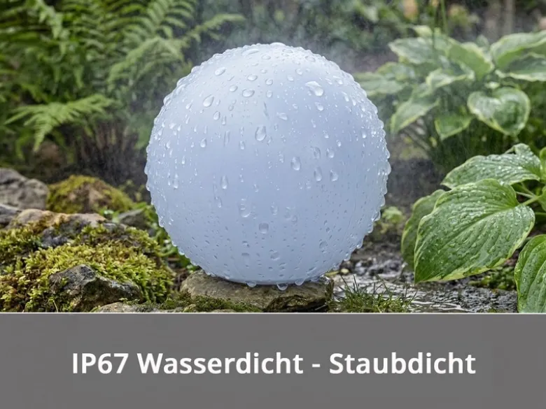 Garten Solarkugel MELO mit Fernbedienung dimmbar & Farbwechsel Ø 20cm