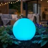 Garten Solarkugel MELO mit Fernbedienung dimmbar & Farbwechsel Ø 30cm