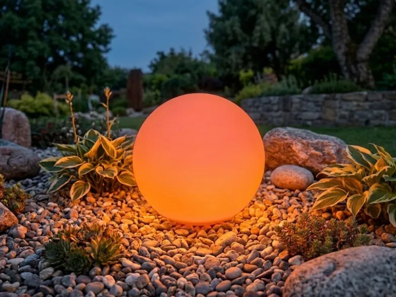 Garten Solarkugel MELO mit Fernbedienung dimmbar & Farbwechsel Ø 30cm