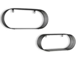 Gitter Wandregal 2er Set JOYCE aus Metall in Schwarz