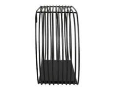 Gitter Wandregal 2er Set JOYCE aus Metall in Schwarz