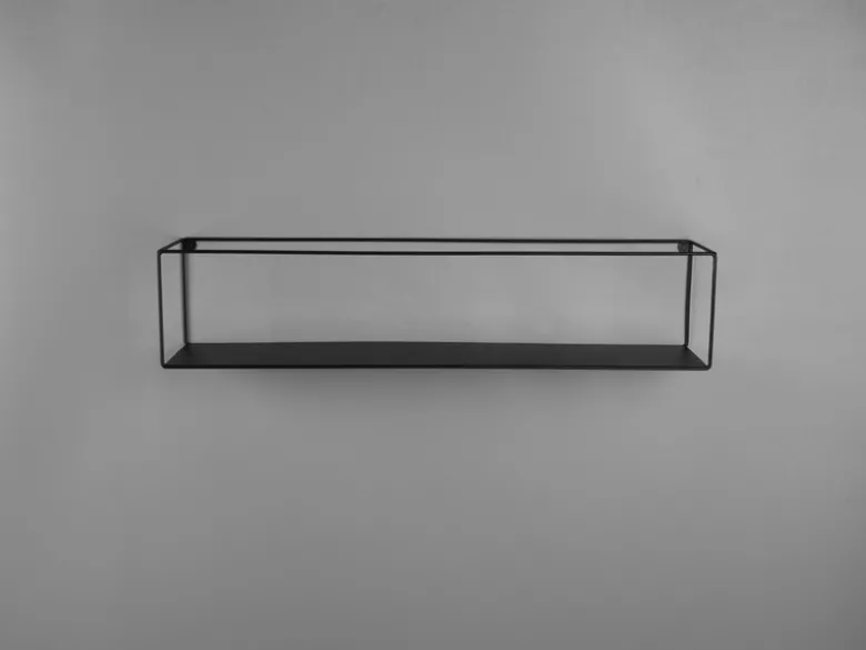 Große Wandregale - 2er SET TINKA aus Metall in Schwarz 60cm & 65cm breit