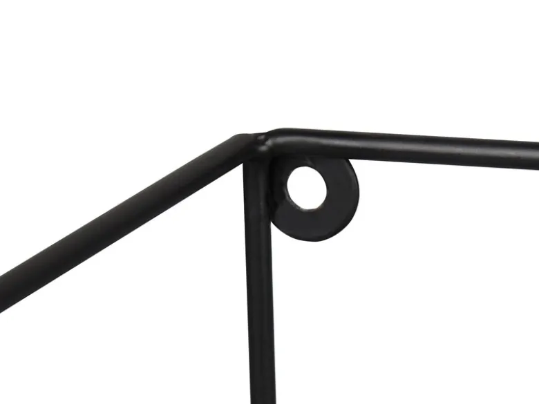 Große Wandregale - 2er SET TINKA aus Metall in Schwarz 60cm & 65cm breit