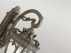 Große antike Außenwandleuchte TOURNAI hängend Bronzefarbig, Höhe 61cm