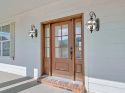 Große Außenwandleuchte HALLERON im Jugendstil, Anthrazit Höhe 49cm