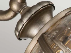 Große Außenwandleuchte HALLERON im Jugendstil, Bronze Höhe 58cm