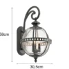 Große Außenwandleuchte HALLERON im Jugendstil, Anthrazit Höhe 58cm