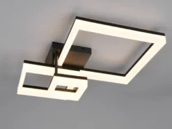 Große Deckenleuchte CAMINO Schwarz mit 3 LED Leuchteinheiten, Breite 65cm