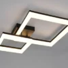Große Deckenleuchte CAMINO Schwarz mit 2 LED Leuchteinheiten, Breite 62cm