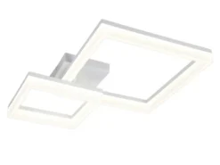 Große Deckenleuchte CAMINO Weiß mit 2 LED Leuchteinheiten, Breite 62cm