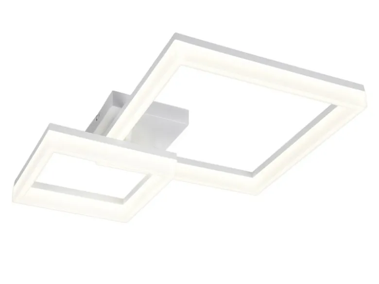 Große Deckenleuchte CAMINO Weiß mit 2 LED Leuchteinheiten, Breite 62cm