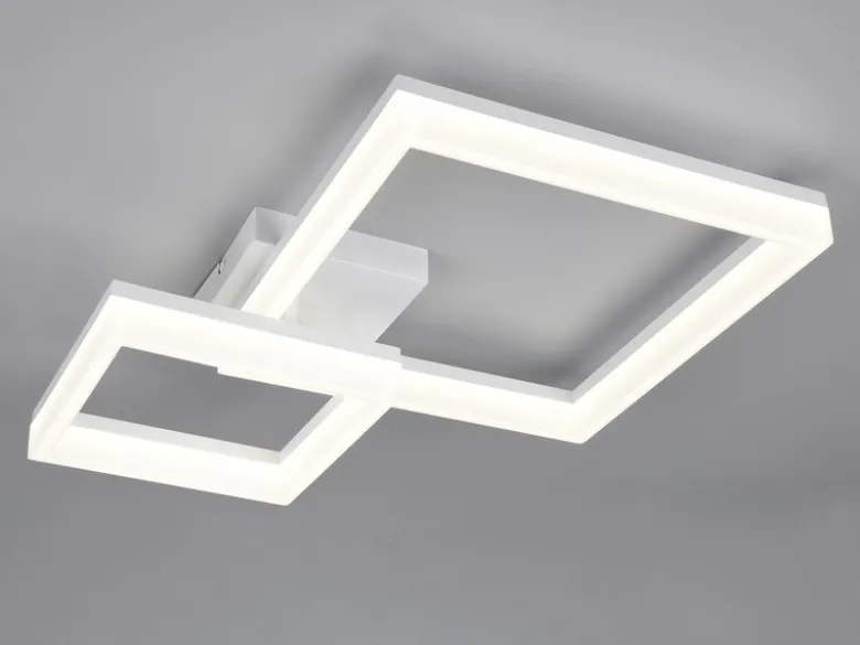 Große Deckenleuchte CAMINO Weiß mit 2 LED Leuchteinheiten, Breite 62cm