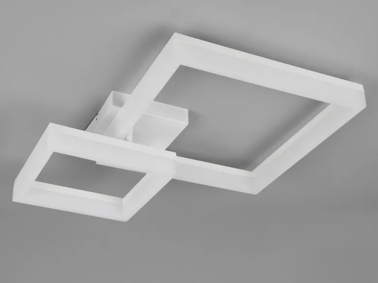Große Deckenleuchte CAMINO Weiß mit 2 LED Leuchteinheiten, Breite 62cm