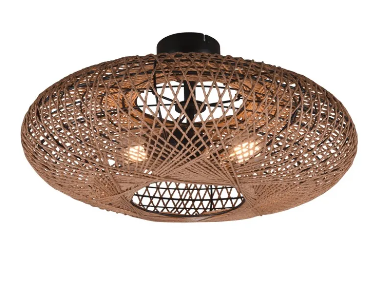 Große Deckenleuchte HEDDA Korbgeflecht aus Sisal, Ø 52cm