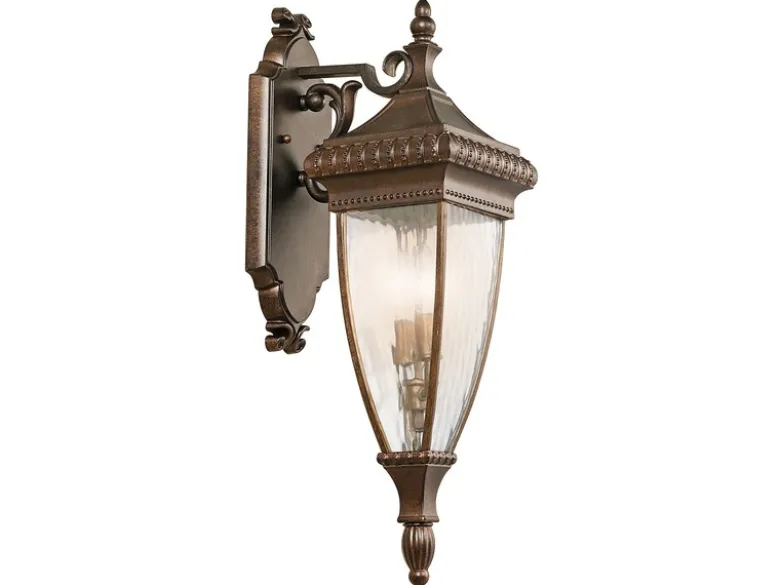 Große historische Außenwand Laterne VENETIAN RAIN, Bronze Höhe 64cm