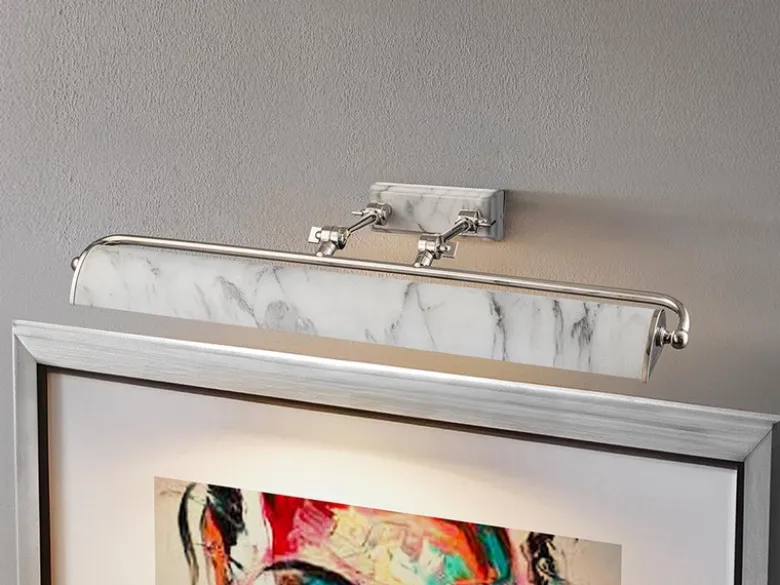 Große LED Bilderleuchte in Marmoroptik, verstellbar, Breite 70cm