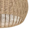 Große LED Boho Pendelleuchte 1-flammig mit Lampenschirm aus Jute, Ø 54cm