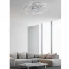 Große LED Deckenlampe GALE hell, dimmbar über Schalter, Schwarz, Breite 80cm