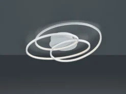 Große LED Deckenlampe GALE Weiß, dimmbar über Schalter, Breite 60cm