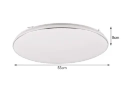 Große LED Deckenleuchte BLANCA flach, hell & dimmbar, Warmweiß Ø 53cm