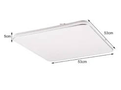 Große LED Deckenleuchte BLANCA flach, hell & dimmbar, Warmweiß, Quadrat 53cm
