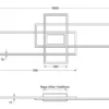 Große LED Deckenleuchte CANTA hell mit 6.600 Lumen, dimmbar, Silber Breite 105cm