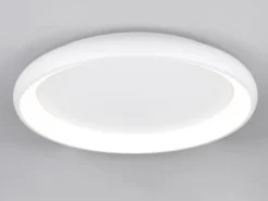 Große LED Deckenleuchte CARDONA hell & dimmbar über Schalter, Weiß rund Ø 75cm