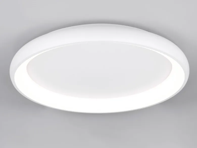 Große LED Deckenleuchte CARDONA hell & dimmbar über Schalter, Weiß rund Ø 75cm