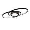 Große LED Deckenleuchte GALAXY Schwarz, dimmbar über Schalter, Breite 57cm