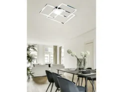 Große LED Deckenleuchte HYDRA dimmbar & extra flach Weiß, Breite 65cm