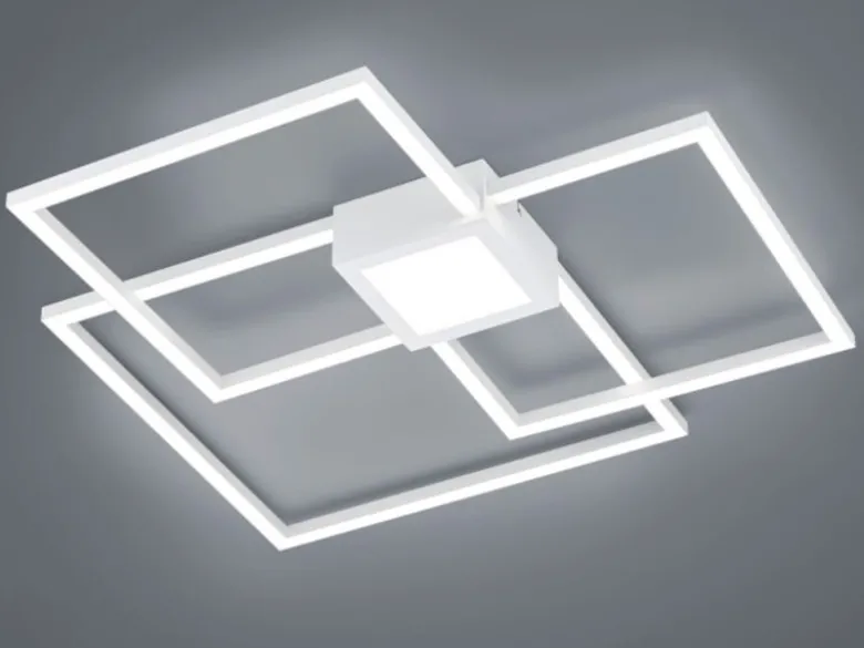 Große LED Deckenleuchte HYDRA dimmbar & extra flach Weiß, Breite 65cm