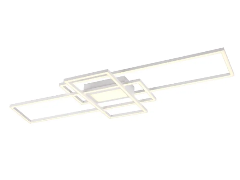 Große LED Deckenleuchte IRVINE Weiß mit Fernbedienung hell & dimmbar, B: 105cm
