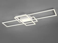 Große LED Deckenleuchte IRVINE Weiß mit Fernbedienung hell & dimmbar, B: 105cm
